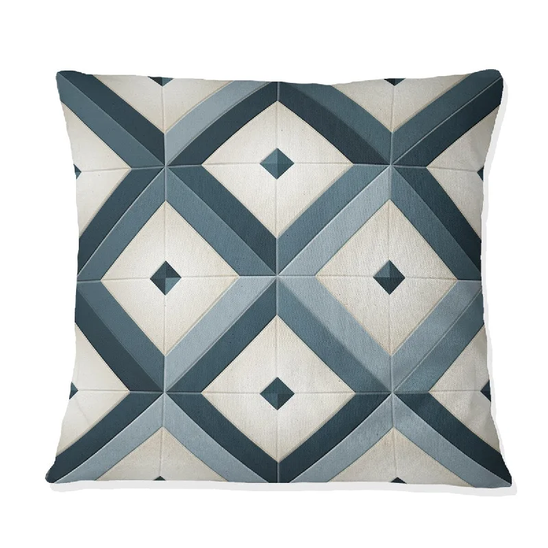 Designart "Nordic Geometric Serenity I" Geometric Printed Throw Pillow