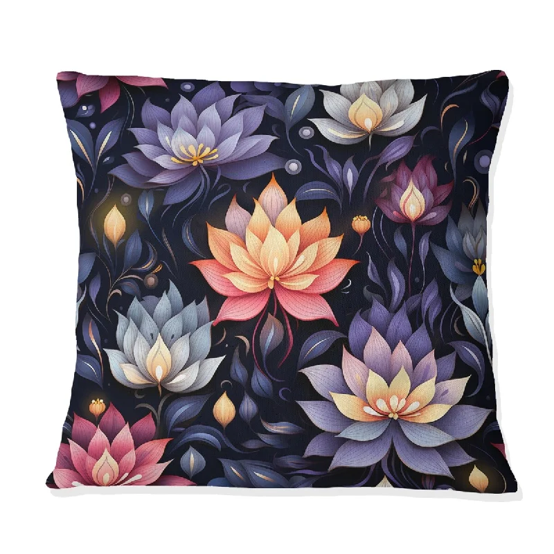 Designart "Peaceful Presence Mediation" Botanical Printed Throw Pillow