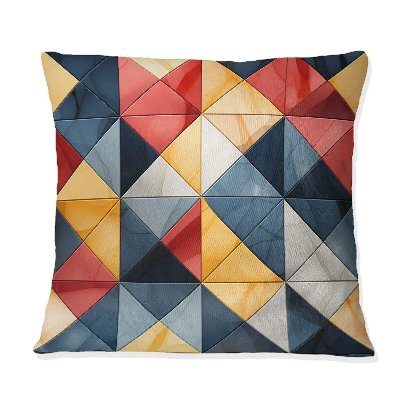 Designart "Scandinavian Simplicity Marble Pattern I" Marble Printed Throw Pillow