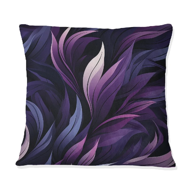 Designart "Shadowed Elegance Moody Patterns I" Abstract Printed Throw Pillow