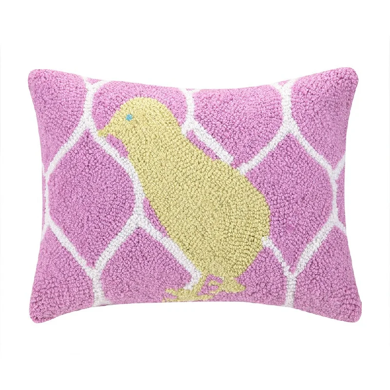 Easter Chick Pink and Yellow Pillow