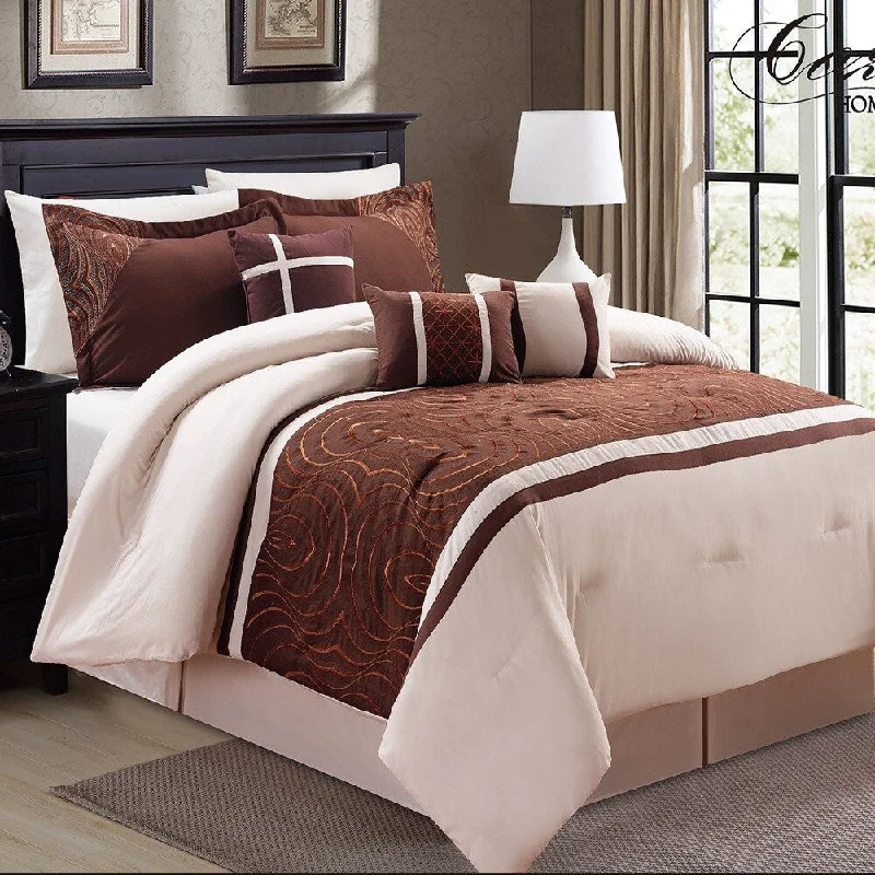 Fashion Street Safari 7-piece Embroidered Comforter Set