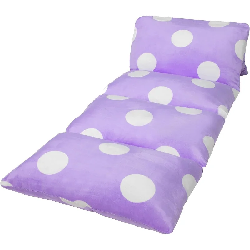 Floor Pillow Case Polka Purple Queen Size