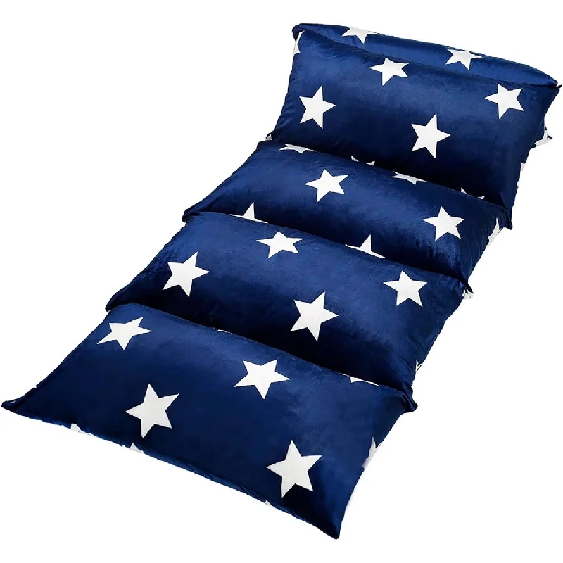 Floor Pillow Case Star Navy Queen Size