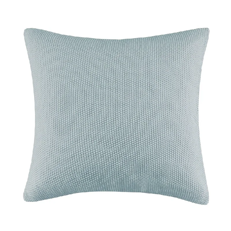 Gracie Mills Lessie Solid Acrylic Knit Euro Pillow Cover