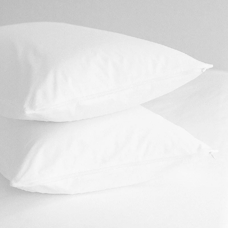 Home Fashion Designs Premium Hypoallergenic Cotton Pillow Protectors (Set of 4) - White