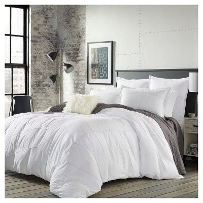 New - White Courtney Comforter Set (Twin) - City Scene