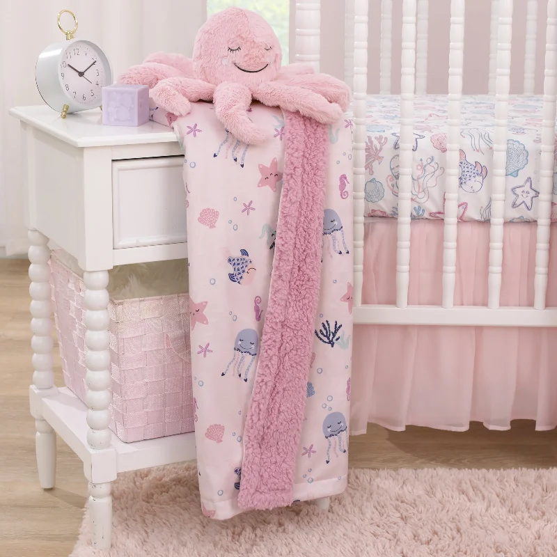 NoJo Mermaid Lagoon Super Soft Sherpa Baby Blanket