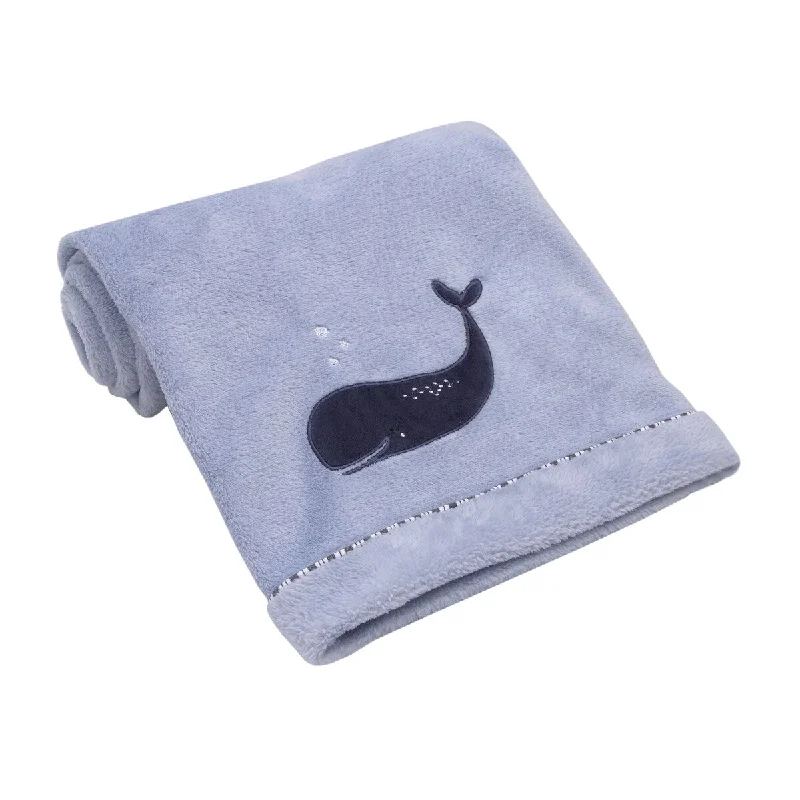 NoJo Seas The Day Blue Whale Super Soft Baby Blanket