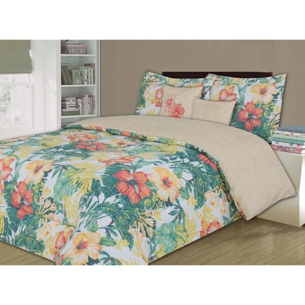 Panama Jack Reversible Shady Palm 5 Piece Comforter Set - Multi