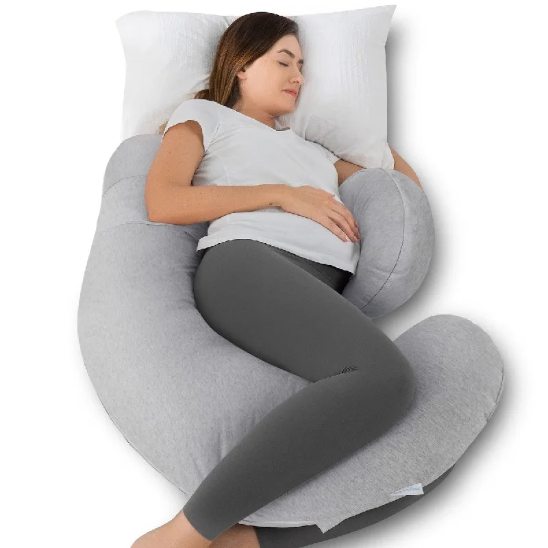 Pregnancy Pillows,Cooling Body Pillow for Pregnancy Sleeping, F Shaped Maternity Pillow for Pregnant Women, Back & Belly Support