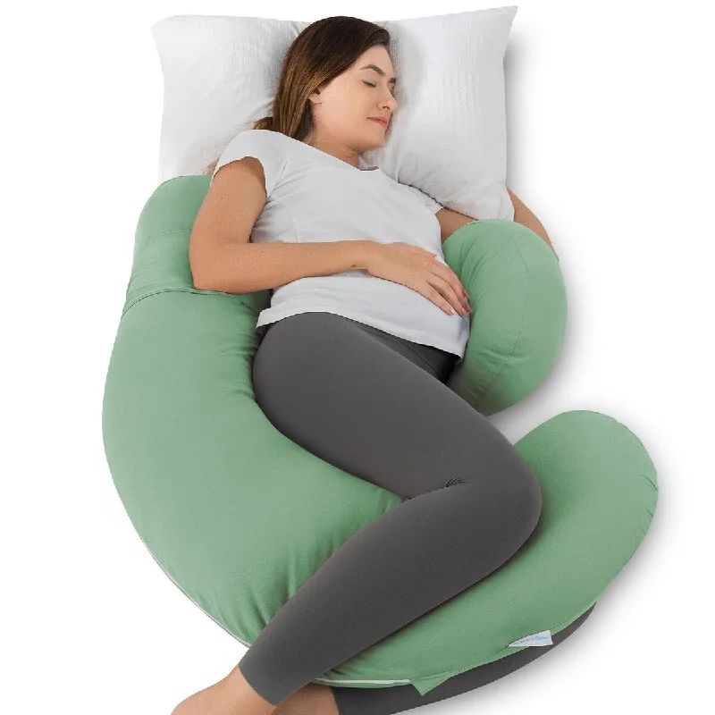 Pregnancy Pillows,Cooling Body Pillow for Pregnancy Sleeping, F Shaped Maternity Pillow for Pregnant Women, Back & Belly Support