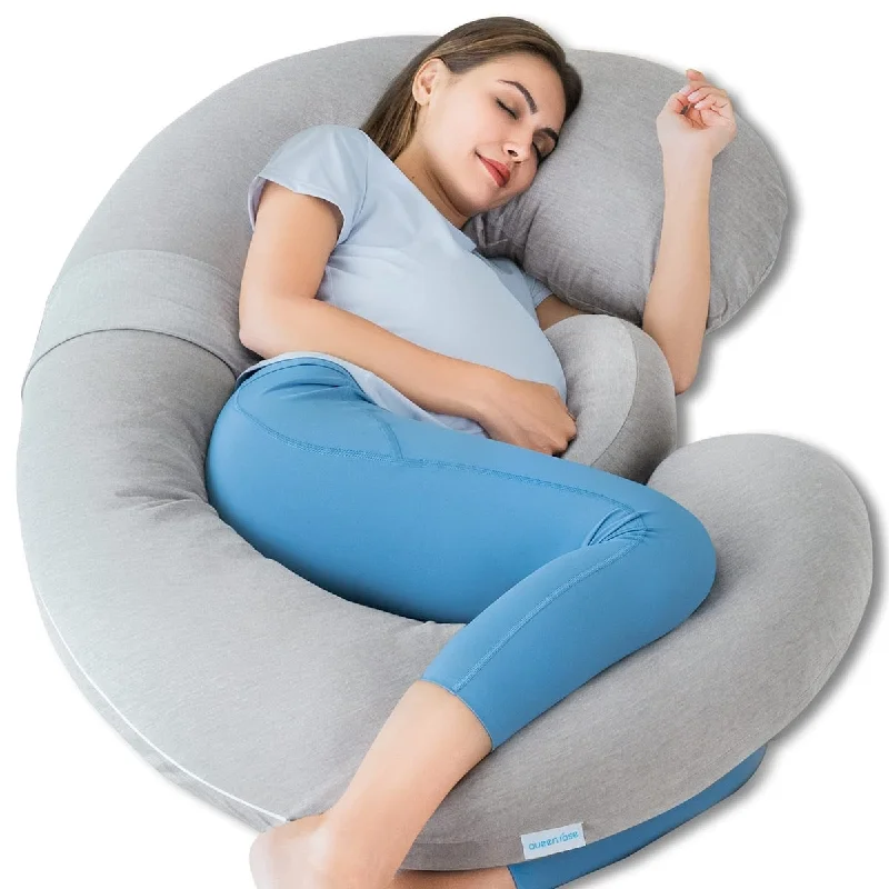 Pregnancy Pillows E Shaped Pregnancy Pillows, with Pregnancy Wedge Pillows for Belly Support, 60 inch Maternity Body Pillow