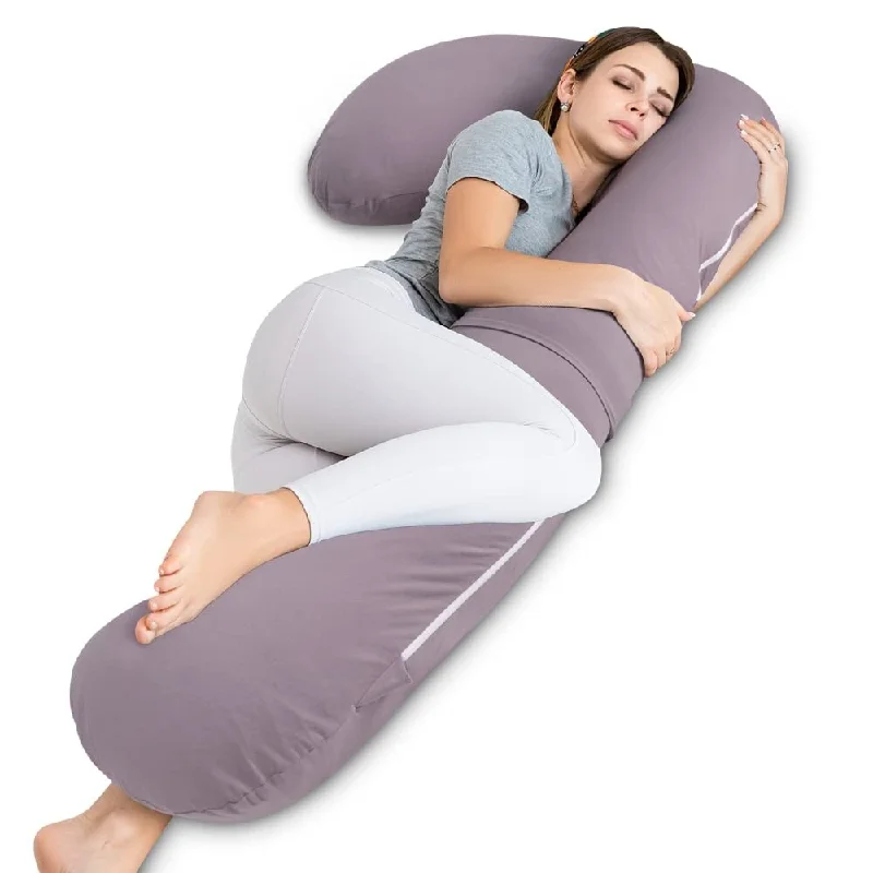 Pregnancy Pillows, L Shaped Full Body Maternity Pillow with Removable Cover, 58 Inch Pregnancy Pillows for Sleeping