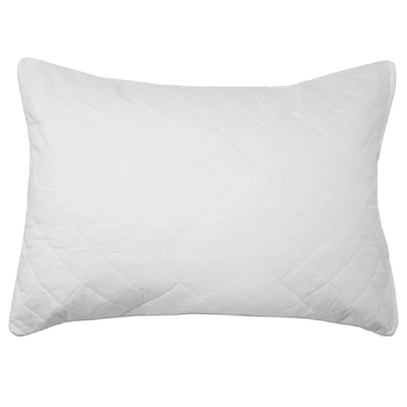 Quilted Cotton Zipper Closure Pillow Protector (Single or Set of 2)