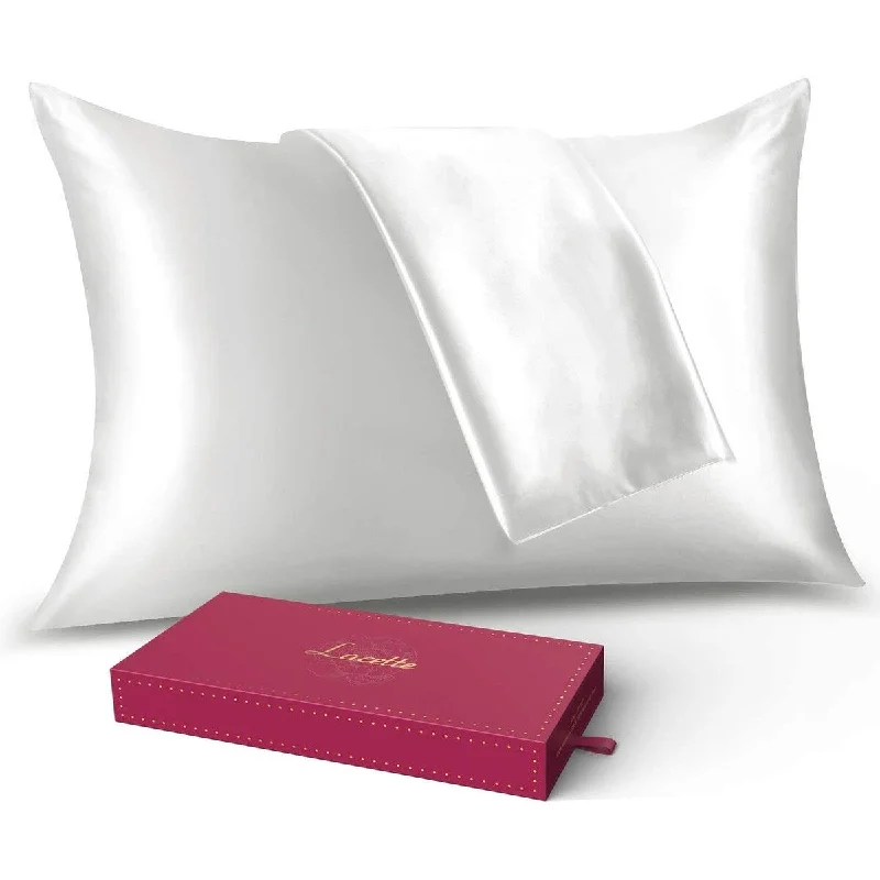 Silk Pillowcase for Hair and Skin;22 Momme 100% 6A Soft Silk Pillow Case with Hidden Zipperr;1 Pack (20"x30") - White