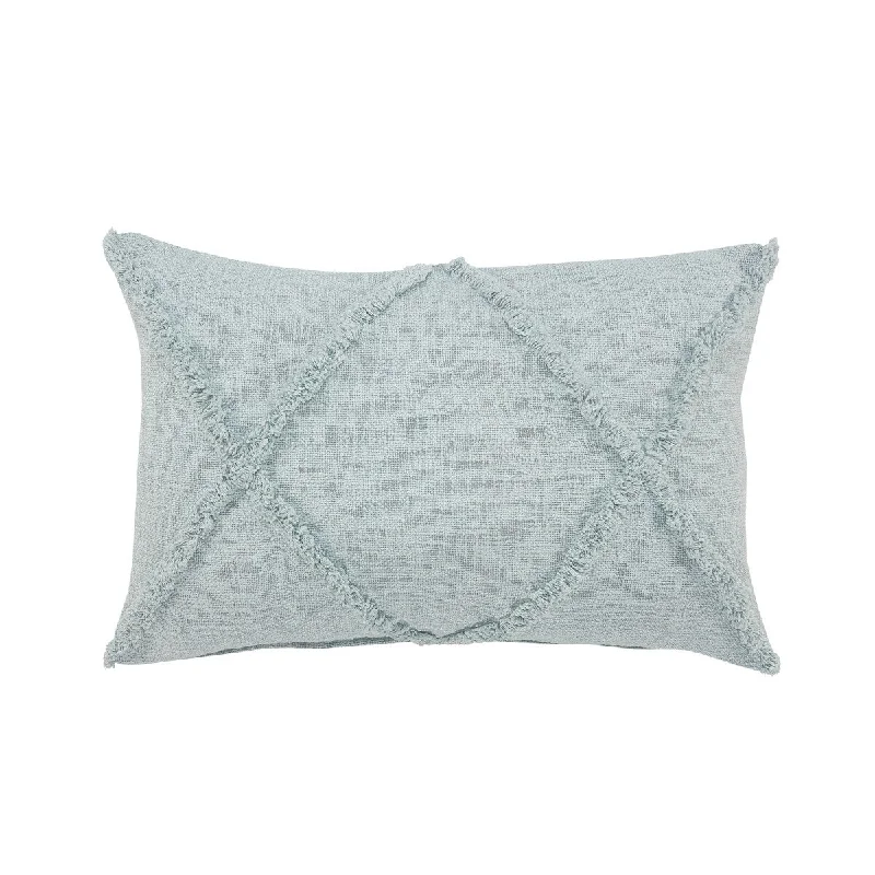 Solid Decorative Diamond Tufted Cotton Throw Pillow