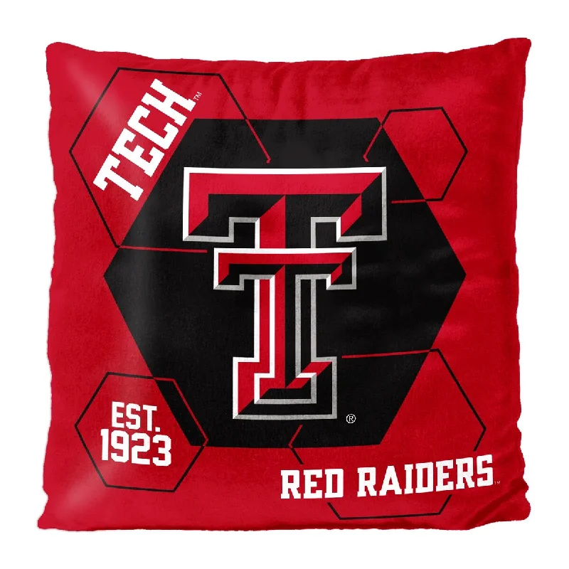 Texas Tech OFFICIAL NHL "Connector" Double Sided Velvet Pillow; 16" x 16" - White