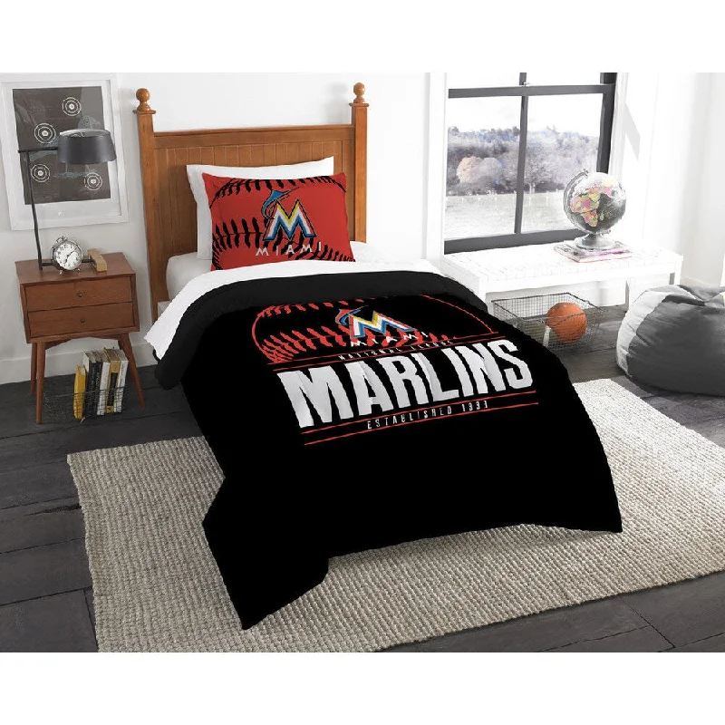 The Northwest Company MLB Miami Marlins Grandslam Twin 2-piece Comforter Set