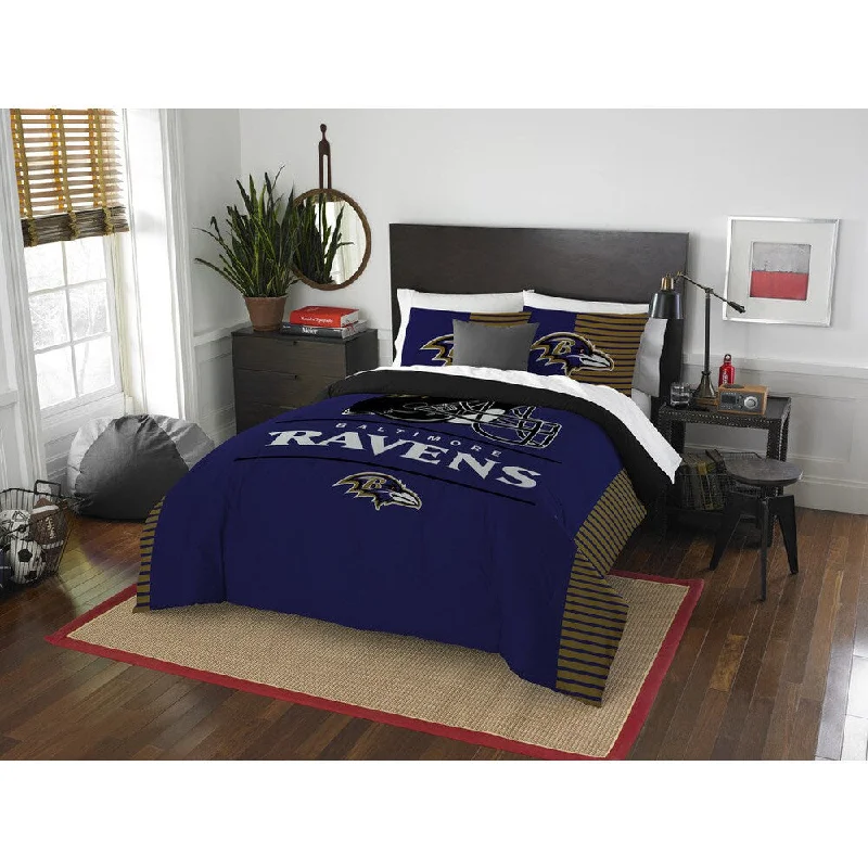 The Northwest Company NFL Baltimore Ravens Draft Full/Queen 3-piece Comforter Set