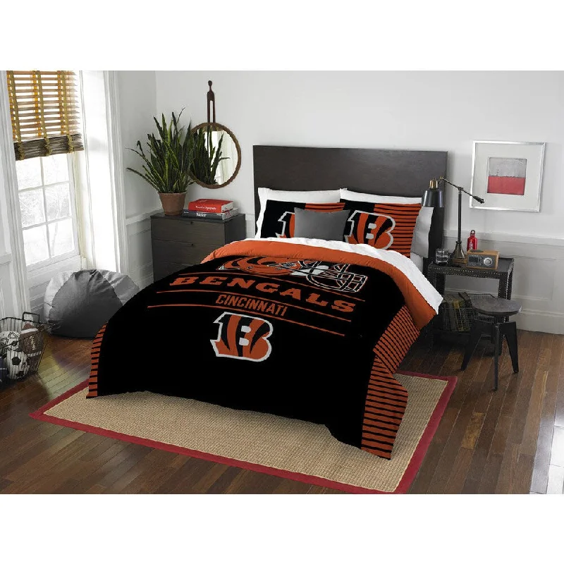 The Northwest Company NFL Cincinnati Bengals Draft Full/Queen 3-piece Comforter Set