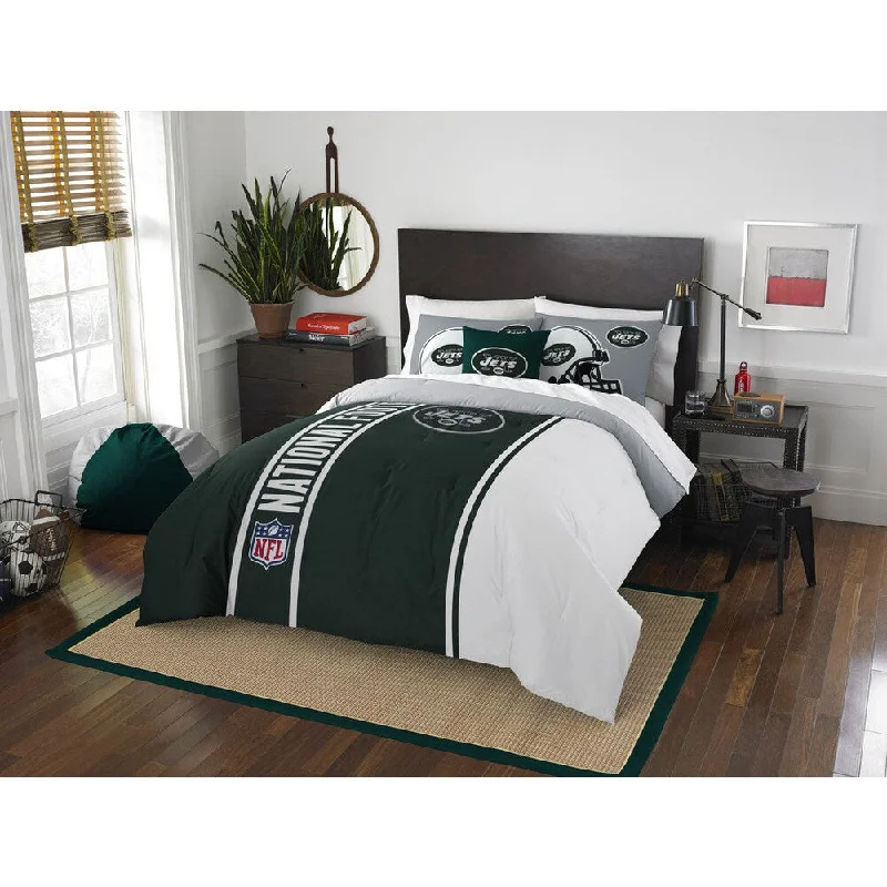 The Northwest Company Official NFL New York Jets Full Applique 3-piece Comforter Set