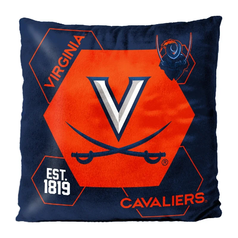 Virginia OFFICIAL NHL "Connector" Double Sided Velvet Pillow; 16" x 16" - White