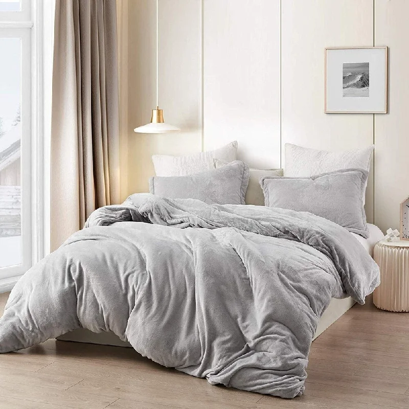 Wait Oh What - Coma Inducer® Oversized Duvet Cover Set - Tundra Gray