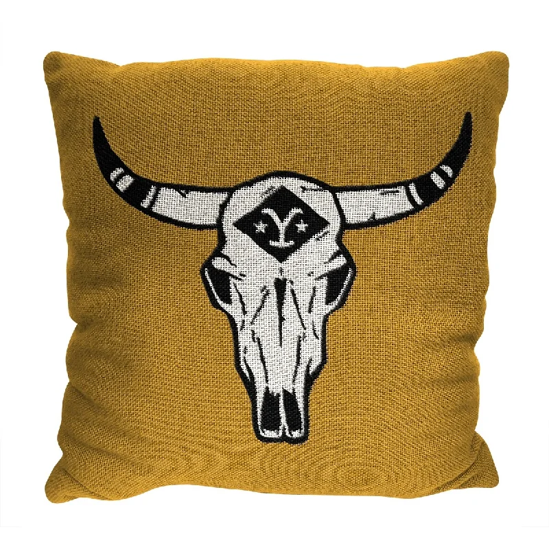 Yellowstone - Train Station, Double Sided Jacquard Pillow - Yellow