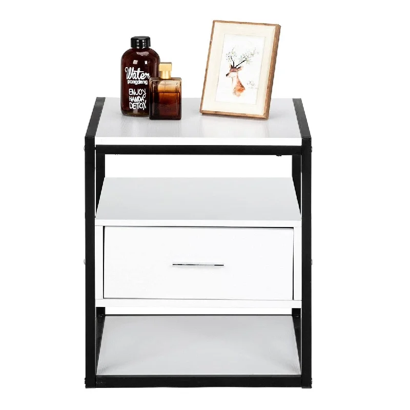 gt2-LC Modern and Simple Style Nightstand - One Smoke (Middle)