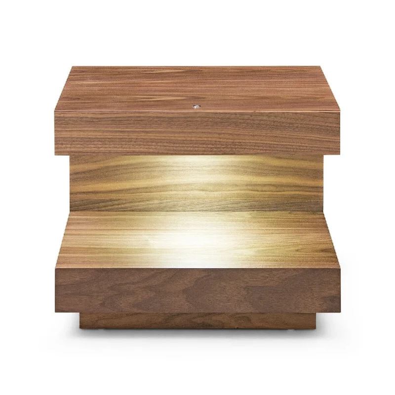 Modrest Esso Contemporary Walnut Nightstand