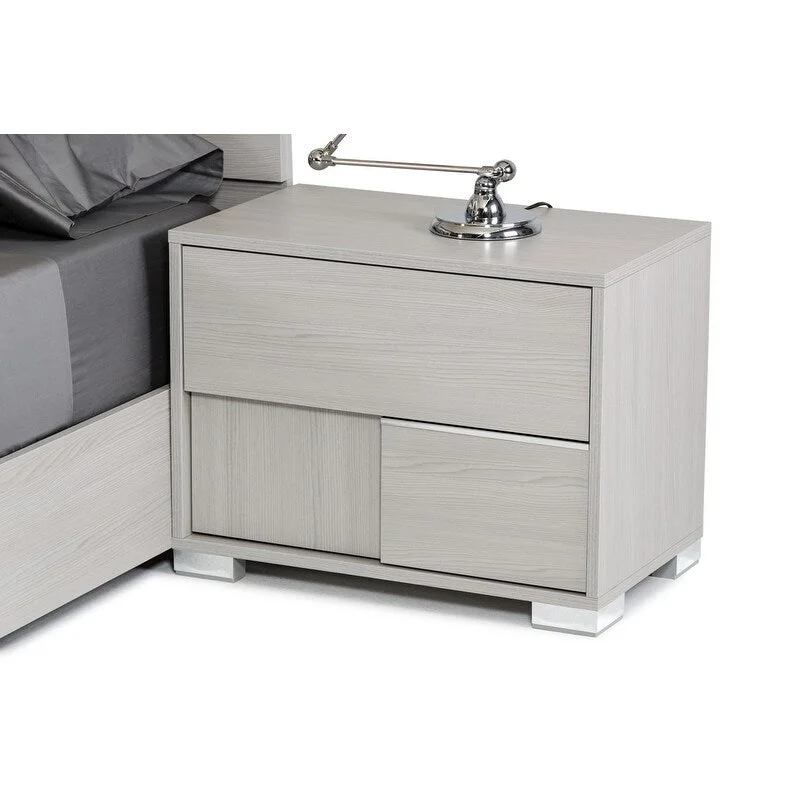 Modrest Ethan Italian Grey Nightstand