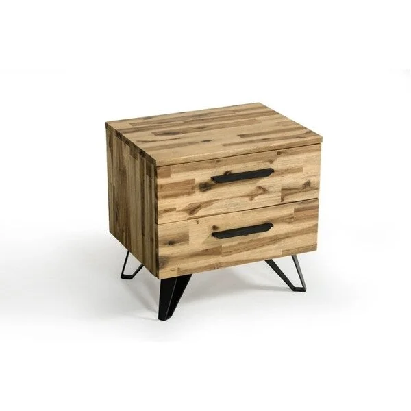 Modrest Sala Modern Light Wood Nightstand