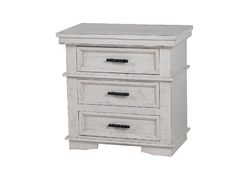 Charles-Nero White NIGHTSTAND