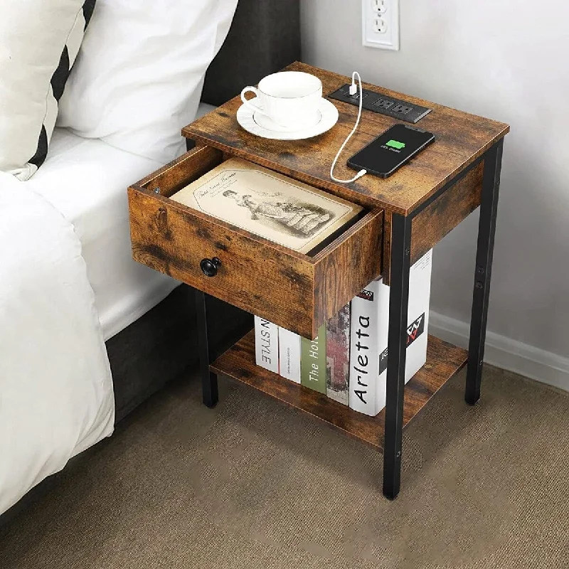 Nightstand with Charging Station