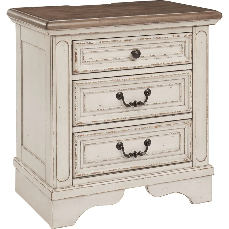 Realyn Three Drawer Nightstand